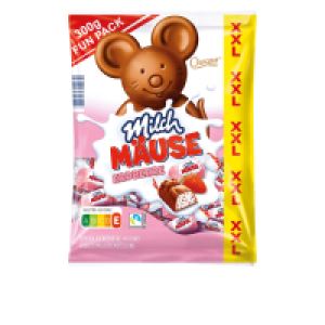 Aldi Süd  CHOCEUR Milch Mäuse XXL 300 g, Erdbeere