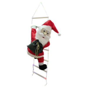 Aldi Süd  HOME CREATION LED Weihnachtsmann auf Leiter