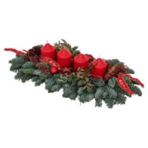 Aldi Süd  GARDENLINE Adventsschiffchen groß 40 cm, rot-gold