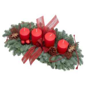 Aldi Süd  GARDENLINE Adventsschiffchen groß 40 cm, rot