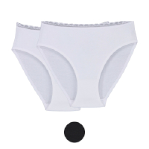 NUR DIE Damen Midi-Slips mit Spitze 2er-Pack