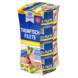 Aldi Süd  ALMARE SEAFOOD XXL Thunfisch 4er-Pack, in Sonnenblumenöl