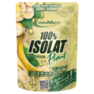 IRONMAXX 100 % Isolat Plant Pulver 500 g, Banane