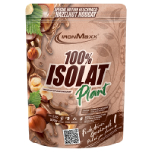 IRONMAXX 100 % Isolat Plant Pulver 500 g, Haselnuss