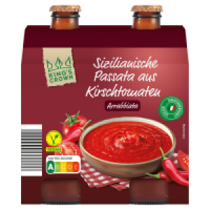 KINGS CROWN Kirschtomatenpassata 2 x 330 g, Arrabiata