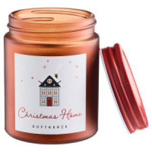 HOME CREATION Kerze mit Weihnachtsetikett