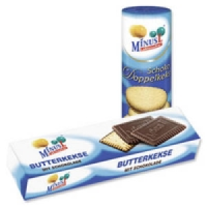 MinusL Butterkekse mit Schokolade oder Doppelkeks