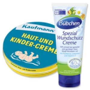 Kaufmanns Haut- und Kinder-Creme oder Bübchen Spezial-Wundschutz-Creme