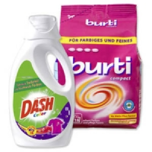 Dash Waschmittel oder burti Feinwaschmittel