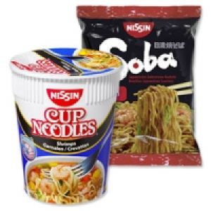 Nissin Cup Nudeln oder Soba Nudeln