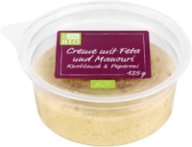 24/7 Bio Creme mit Feta und Manouri, Sorte Knoblauch-Peperoni