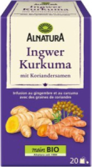 Alnatura Ingwer-Kurkuma-Tee mit Koriandersamen