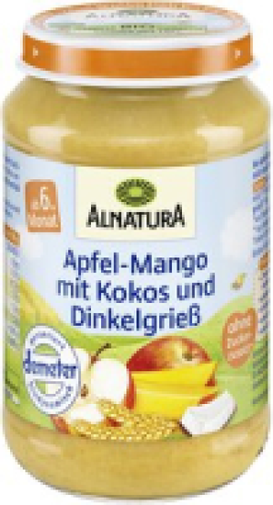 Alnatura Apfel-Mango mit Kokos und Dinkelgrie&szlig;