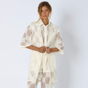 Damen-Cardigan in Ajour-Strick