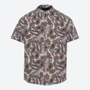NKD  Herren-Kurzarmhemd mit Paisley-Muster
