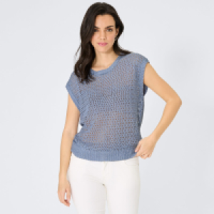 Damen-Pullover im Netz-Strick-Design