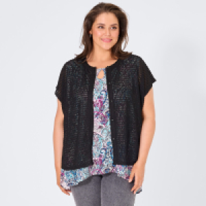 Damen-Cardigan mit Knopfleiste, gro&szlig;e Gr&ouml;&szlig;en