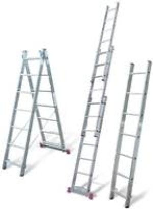 Alu-Vielzweckleiter Corda, 3-tlg., 3 x 7 Sprossen 44.99&nbsp;&euro;