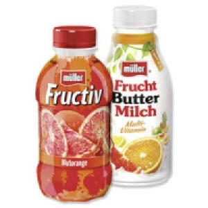 M&uuml;ller Drink Fructiv oder Fruchtbuttermilch