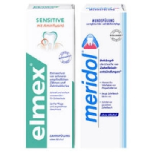 elmex Sensitiv, Kariesschutz oder meridol Zahnsp&uuml;lung