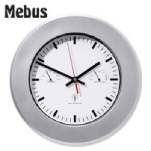 Funkwanduhr mit Thermometer und Hygrometer 11.99 €