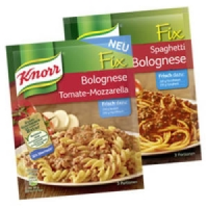 Knorr Fix f&uuml;r Spaghetti Bolognese oder f&uuml;r Tomate-Mozzarella