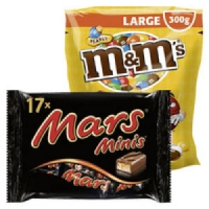 Mars, Snickers, Twix, Bounty, MilkyWay Minis oder m&ms
