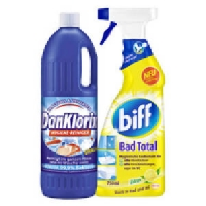 DanKlorix Hygiene-Reiniger oder biff Badreiniger