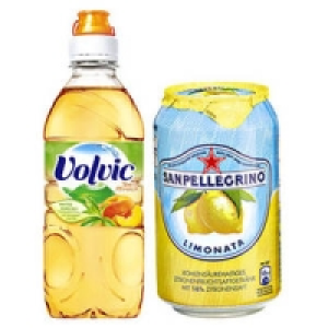 San Pellegrino Aranciata, Limonata, Pompelmo oder Volvic Frucht, Tee