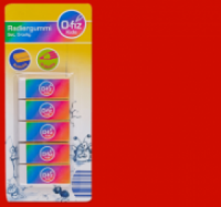 O-FIZ 5-teiliges Radiergummi-Set