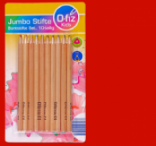 O-FIZ 10-teiliges Buntstifte-Set JUMBO