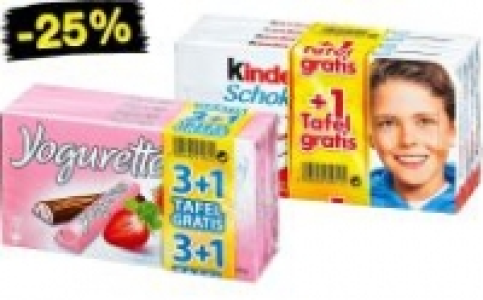 kinder Schokolade oder Yogurette 2.85 €