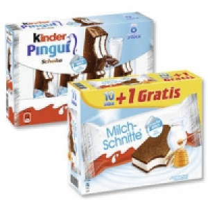 Milch-Schnitte oder kinder Pingui 1.79 €