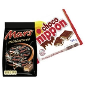 Mars-, Snickers-, Twix-, Bounty Miniatures oder Choco Nippon
