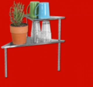 RONDALE Edelstahl-Küchenregal Eckregal 9.99 €