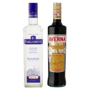 Parliament Vodka oder Averna Amaro