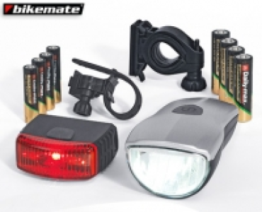 BIKEMATE&reg;LED-Fahrradleuchten-&shy;Set 9.99&nbsp;&euro;