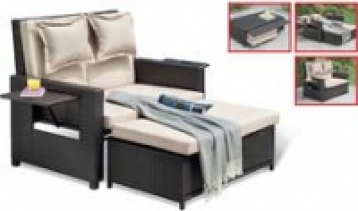 3in1-Multifunktions-Rattan-Sofa Bahia