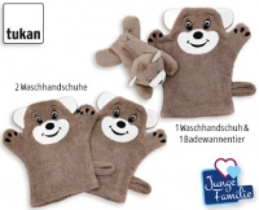 TUKAN®Kinder-Frottier-Waschhandschuhe 4.99 €