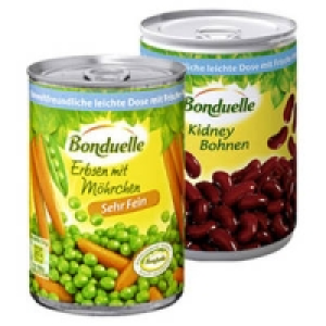 Bonduelle Erbsen mit M&ouml;hrchen, sehr fein oder Kidney Bohnen 0.89&nbsp;&euro;