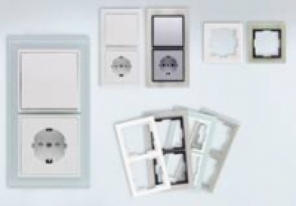 Schalterserie Design-Line, Rahmen, 1-fach, silbern