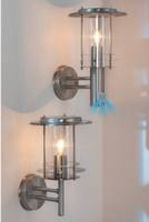 Aussenleuchten- Serie Inox , Wandleuchte mit Bewegungsmelder