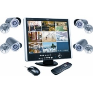 Sicherheitssystem DVR 151 S mit 4 Au&szlig;enfarbkameras 499.99&nbsp;&euro;
