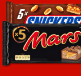 MARS, SNICKERS oder TWIX Schokoriegel 1.11 €