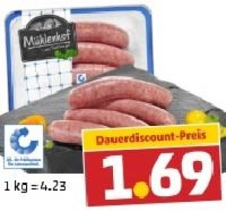MÜHLENHOF Frische grobe Bratwurst 1.69 €