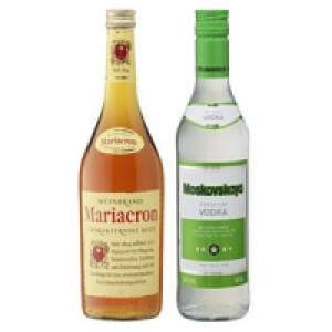 Moskovskaya Russischer Vodka oder Mariacron Weinbrand 6.99&nbsp;&euro;
