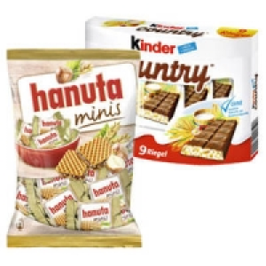 hanuta minis oder kinder country 9er 1.59 €