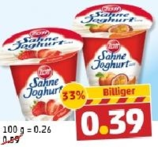 ZOTT Sahne-Joghurt 0.39 €
