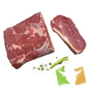 Frisches Irisches Rinderroastbeef oder Rumpsteaks