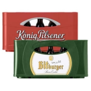 Bitburger Pils Stubbi oder König Pilsener Steinie